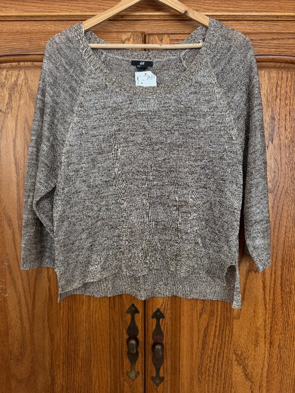 H&M Brown Marled Knit Sweater Top